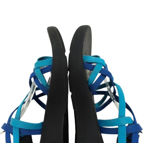 Chaco ZX/2 Classic Sandals Womens 8 Adjustable Straps Toe Loop Vibram Sole Blue - Picture 13 of 16